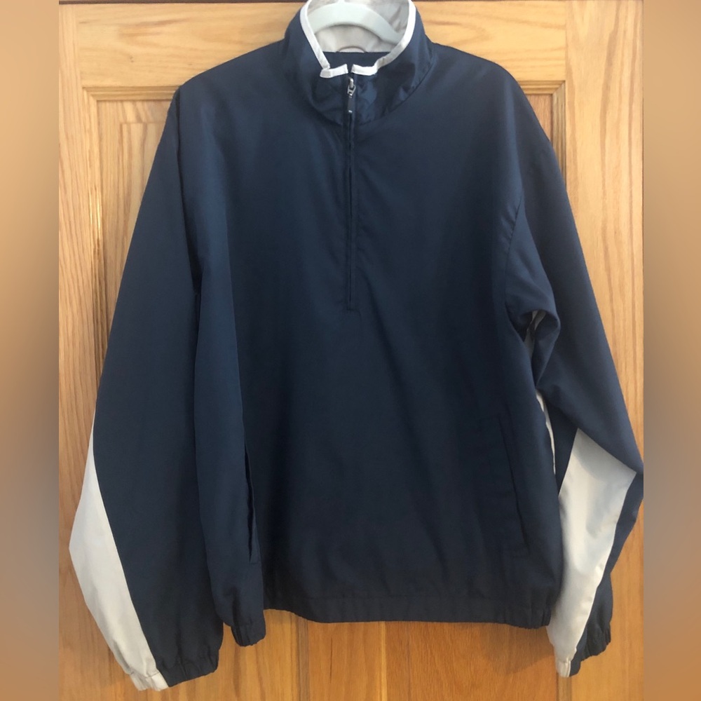 Dockers Golf Pullover Qtr Zip Wind Blue/Stone M